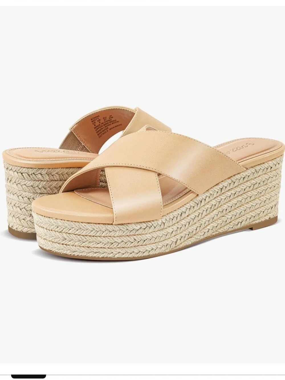 Espadrille Wedge Slide Sandals